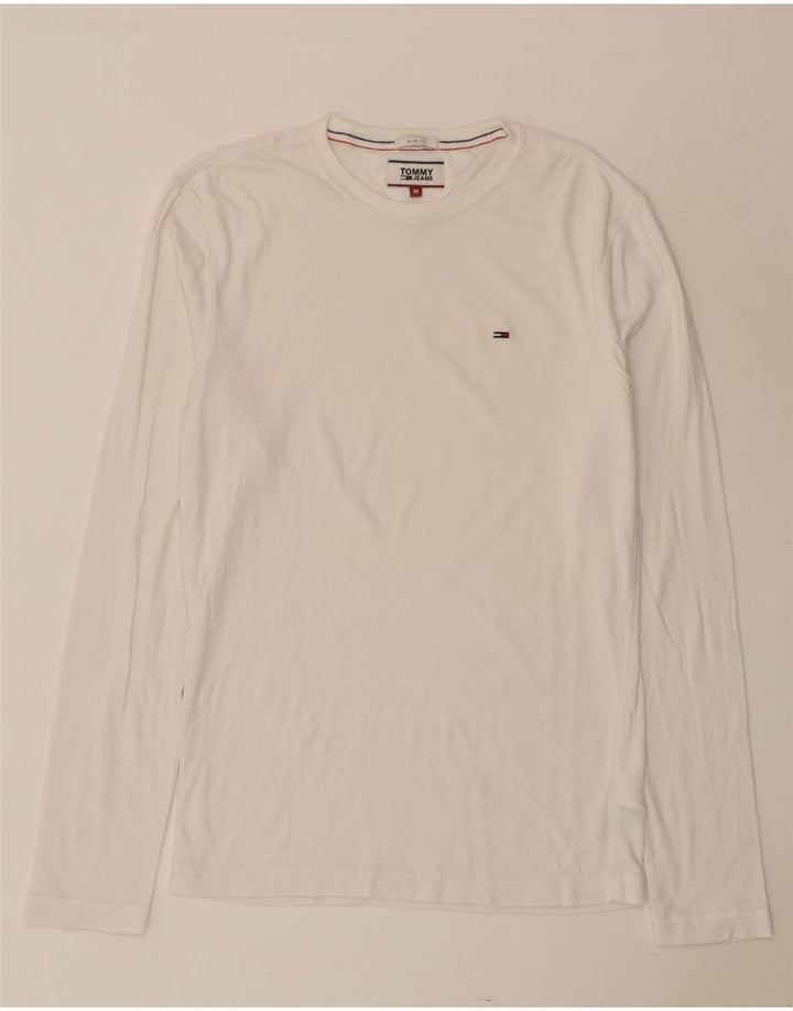 Tommy Hilfiger Herre Slim Fit Top Langærmet Medium Hvid Bomuld