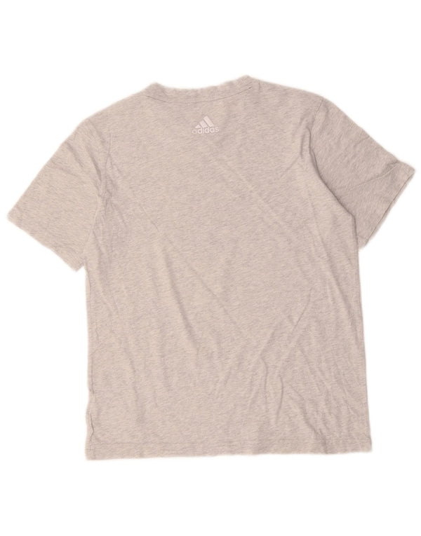 Adidas drenge grafisk t-shirt top 11-12 år grå flækket bomuld