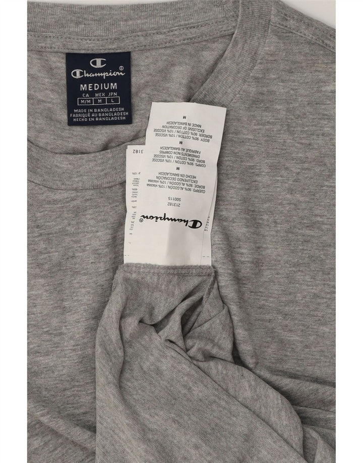 T-shirt da uomo CHAMPION Top in cotone mélange grigio medio
