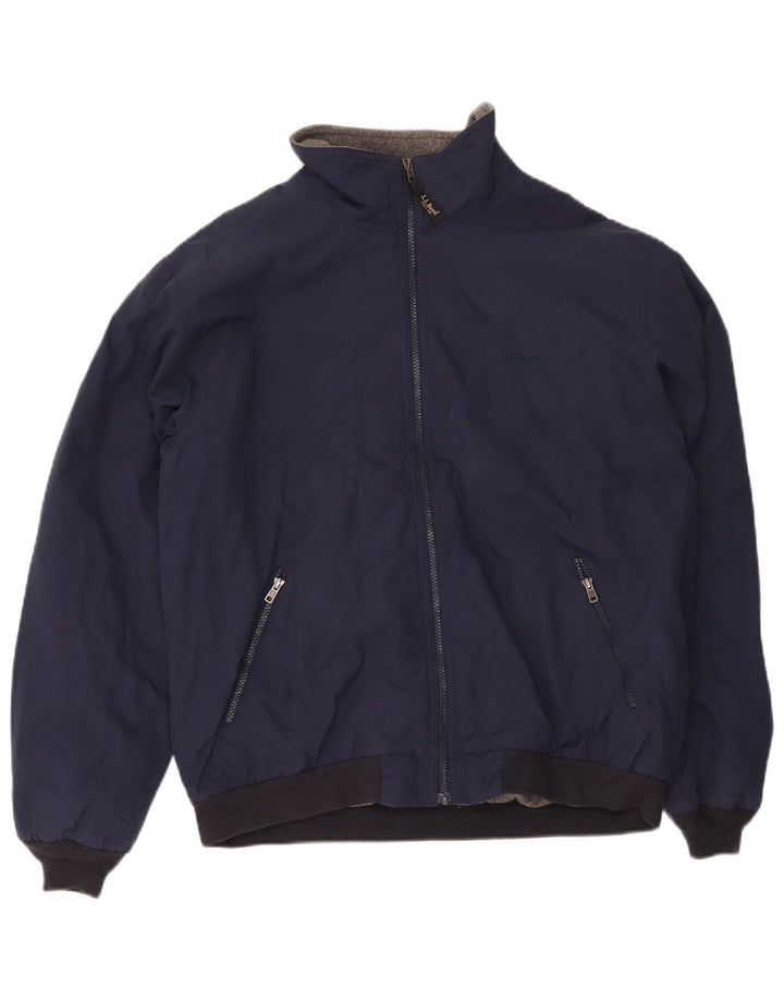 L.L.Bean Chaqueta Bomber para Hombre UK 40 Grande Poliéster Azul Marino