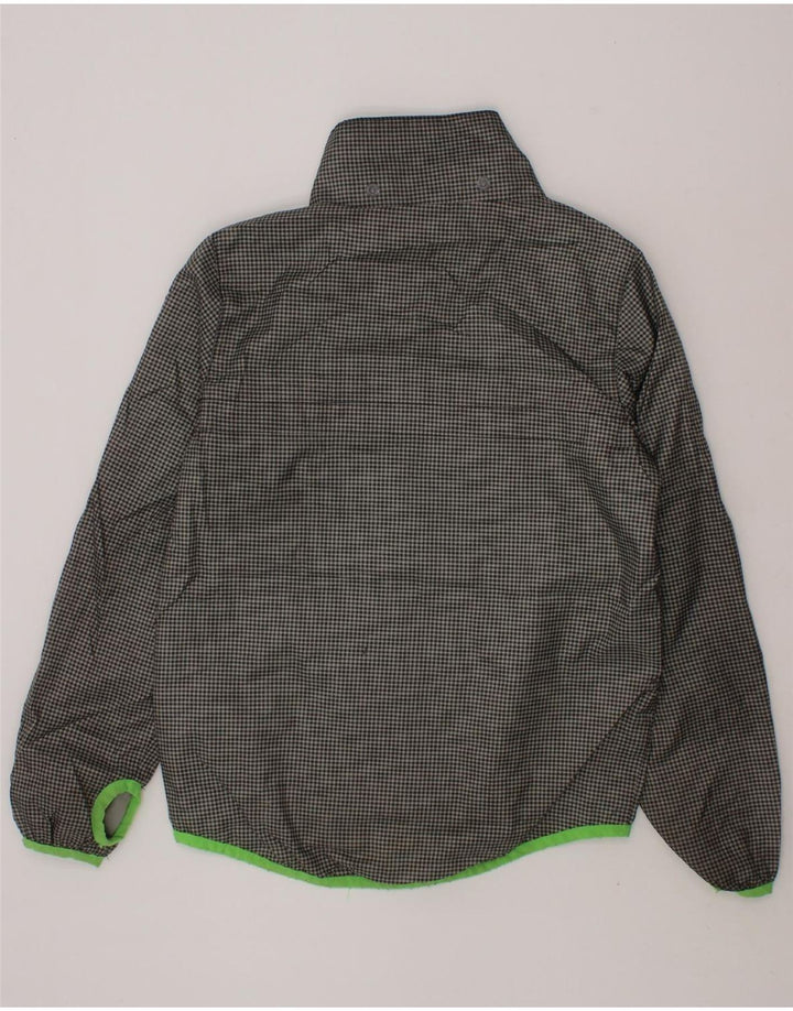 PUMA Boys Rain Jacket 5-6 Years Grey Check Polyester Vintage Puma and Second-Hand Puma from Messina Hembry 