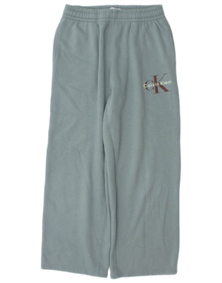 Calvin Klein Mens Graphic Tracksuit Trousers Medium  Blue Cotton