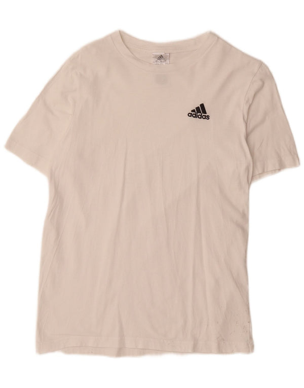 T-shirt da uomo Adidas Top Small in cotone bianco