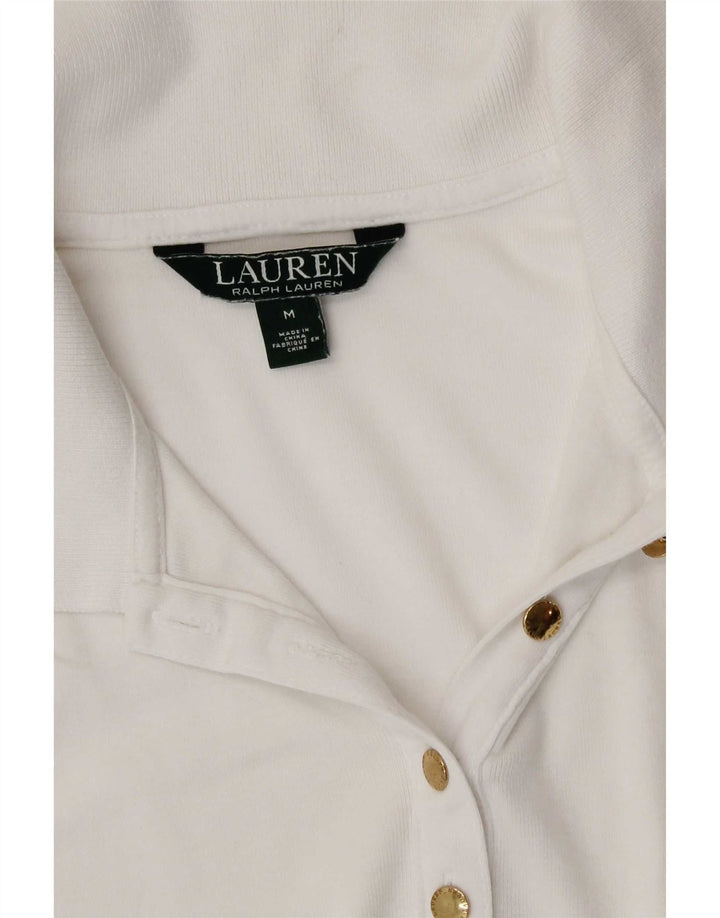 Ralph Lauren Dame Polo Shirt UK 12 Medium White