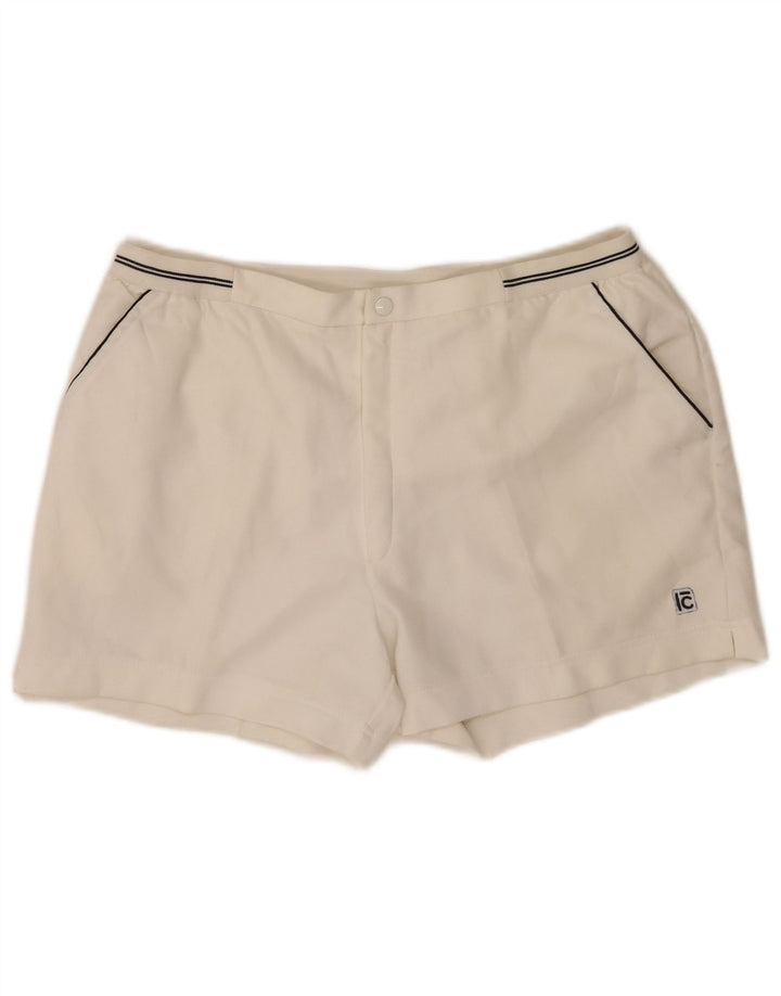 Campagnolo Mens Chino Shorts W32 Médio Poliéster Branco
