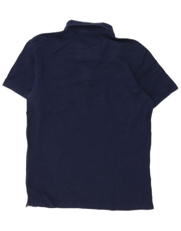 Polo da uomo Superdry XL in cotone blu navy