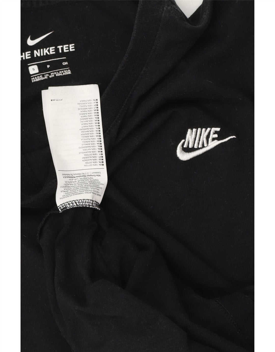 Nike Mens T-Shirt Top Small Black Cotton