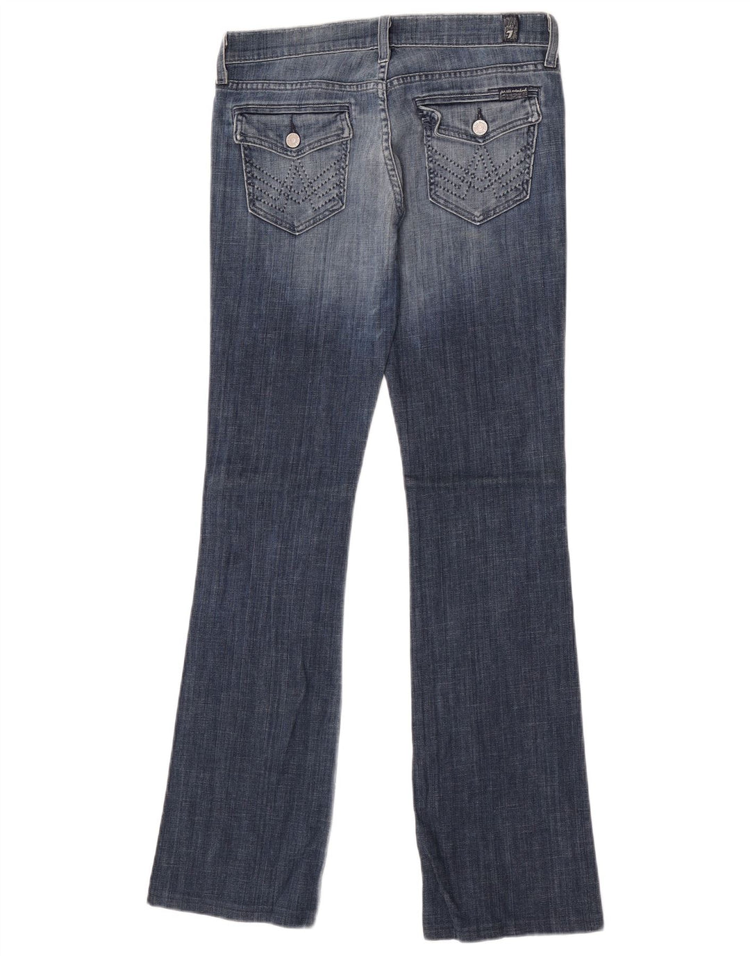 7 For All Mankind Womens Bootcut Jeans W28 L33 Blue Cotton