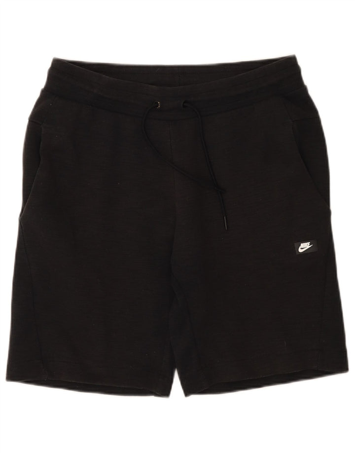 Nike Womens Sport Shorts UK 12 Medium  Black Cotton