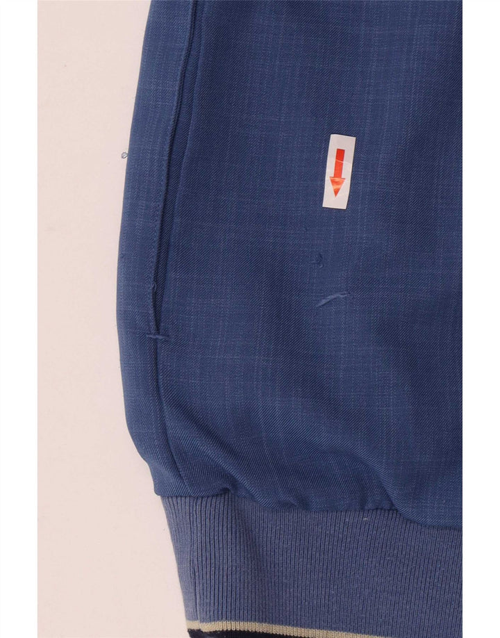 Lyle & Scott Mens Short Sleeve Zip Neck Pullover Tracksuit Top Medium Blue
