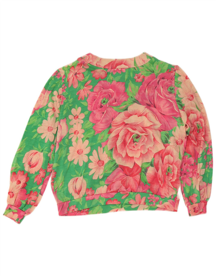 Les Lunis Womens Oversized Shirt Blouse IT 44 Medium Multicoloured Floral