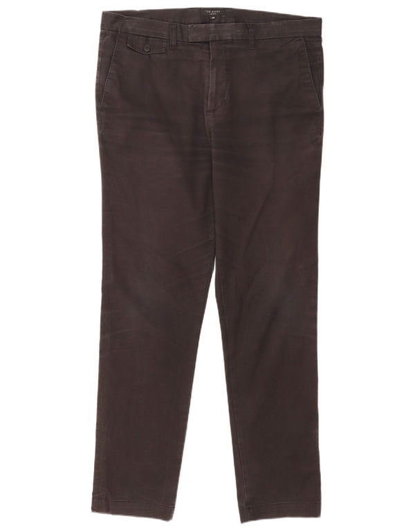 Мужские брюки-чиносы Ted Baker Slim Fit W34 L31 Серые хлопковые