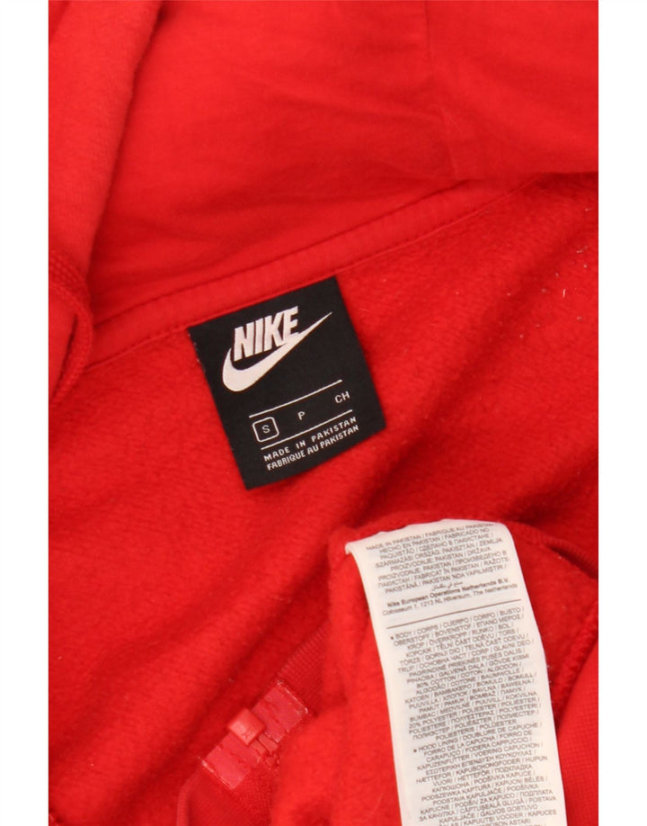 Nike Mens Zip Hoodie Sweater Small Red Cotton