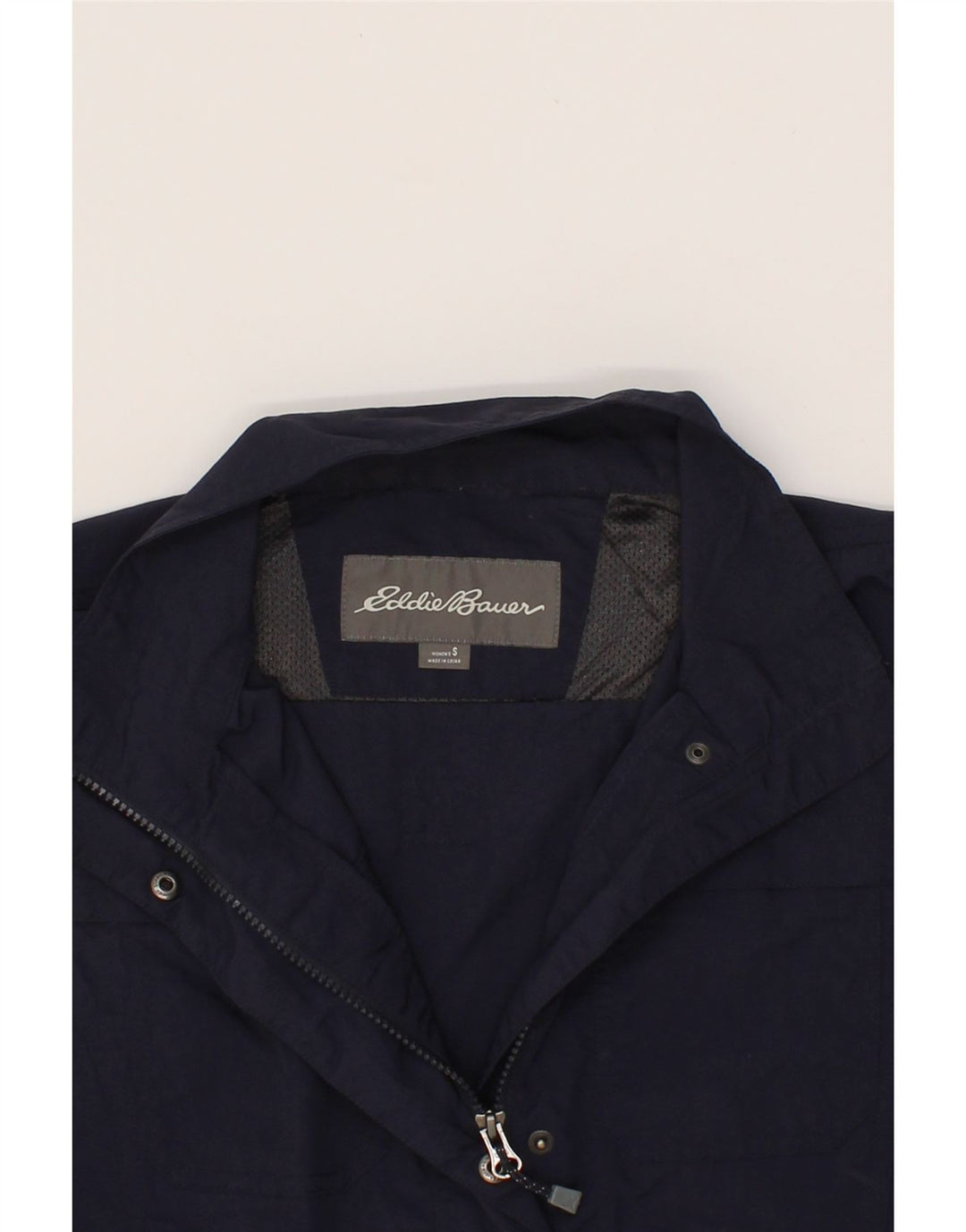 EDDIE BAUER Womens Gilet UK 10 Small Navy Blue Nylon Vintage Eddie Bauer and Second-Hand Eddie Bauer from Messina Hembry 