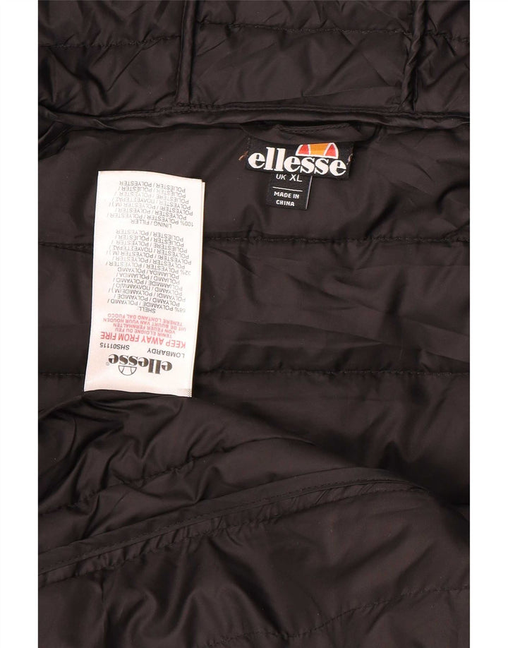 Ellesse Mens Hooded Padded Jacket UK 42 XL Grey Polyamide