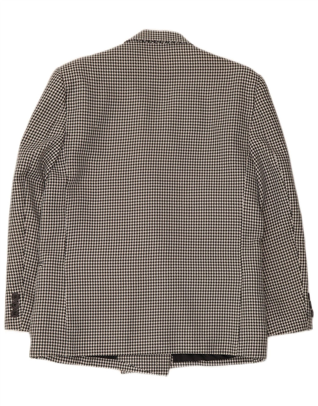 Giacca blazer doppiopetto da donna CLASSIC UK 14 grande pied de poule nero