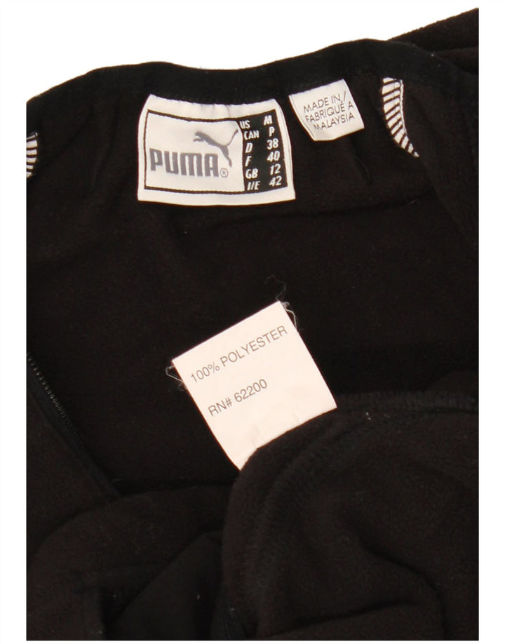 Puma Womens Fleece Jacket UK 12 Medium Black Polyester