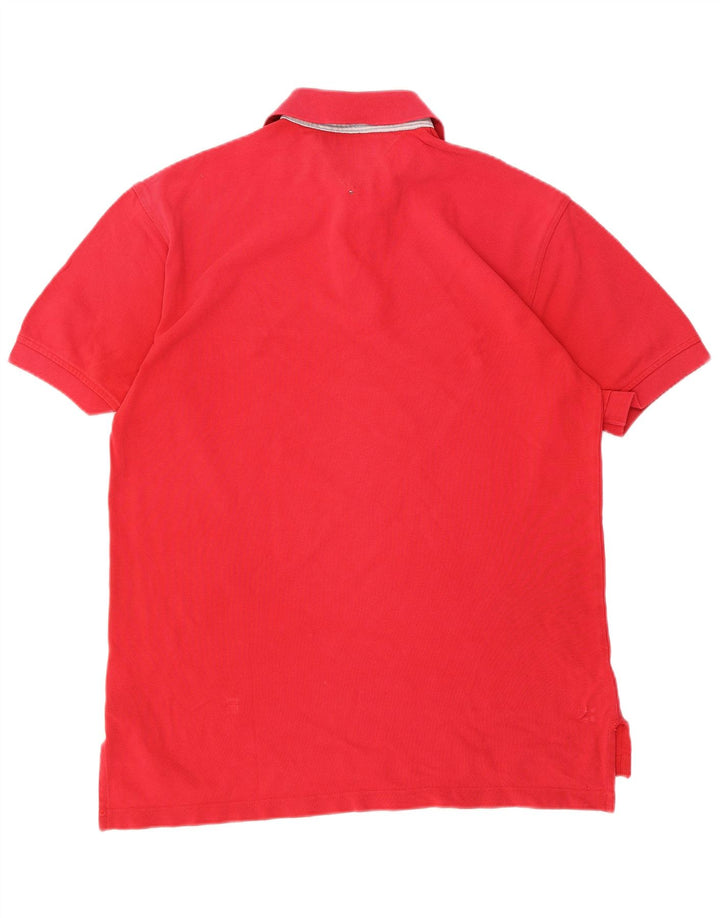 Tommy Hilfiger Mens Polo Shirt Medium Red Cotton