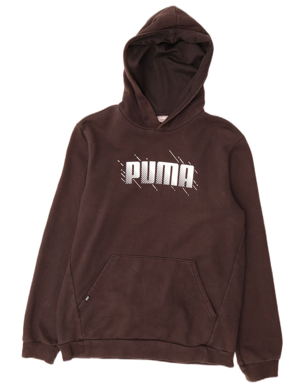 Puma Boys Graphic Hoodie Jumper 15-16 ετών Μαύρο βαμβακερό