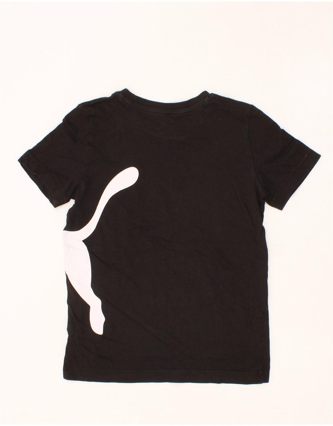 PUMA Boys Graphic T-Shirt Top 9-10 Years Medium Black Vintage Puma and Second-Hand Puma from Messina Hembry 