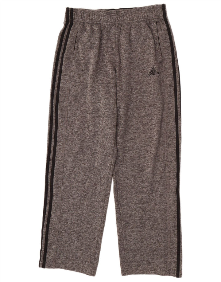 Pantaloni da tuta Adidas Climawarm da uomo in poliestere chiazzato grigio medio