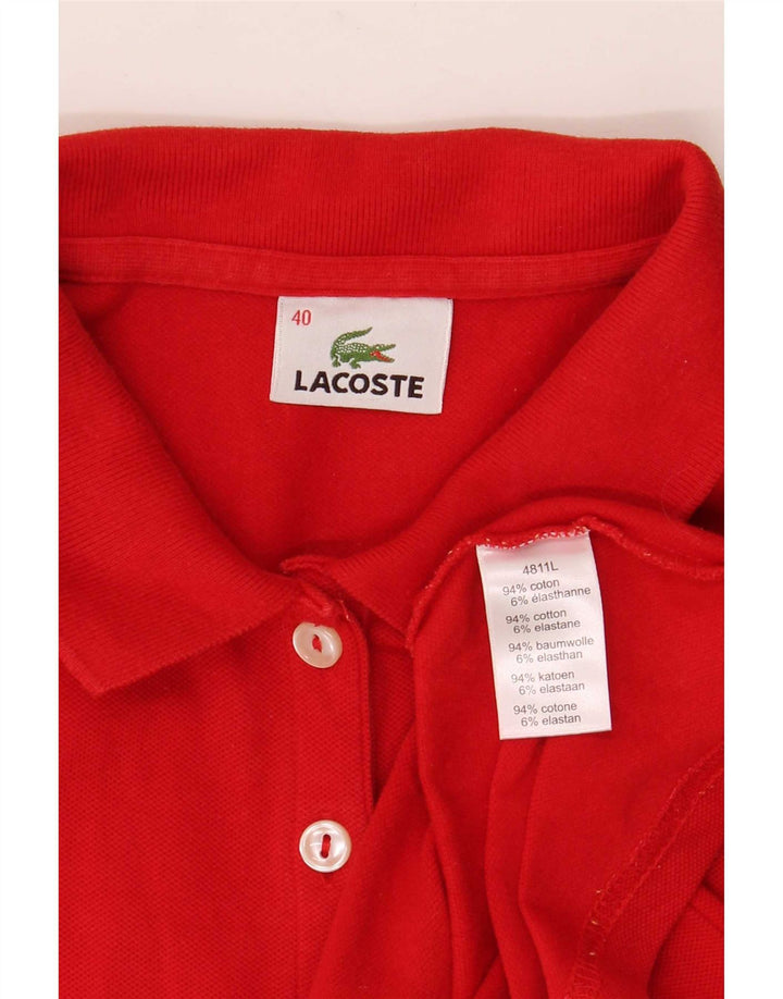 Lacoste Dame Polo Shirt Størrelse 40 Medium Rød Bomuld