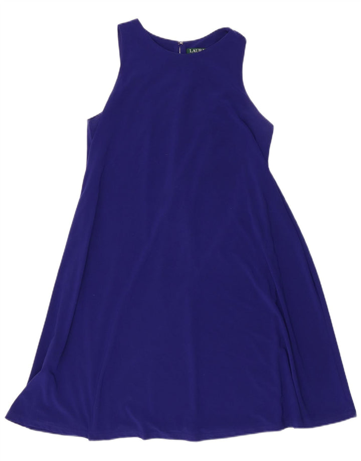 Abito da tenda senza maniche da donna Ralph Lauren US 6 Poliestere blu medio