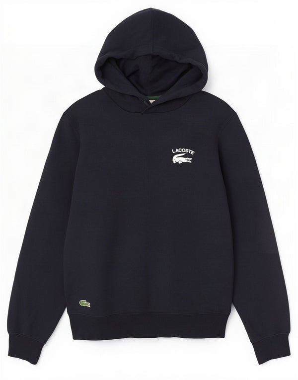 Lacoste Mens Graphic Classic Fit kapucnis pulóver 2 XS méretű sötétkék pamut