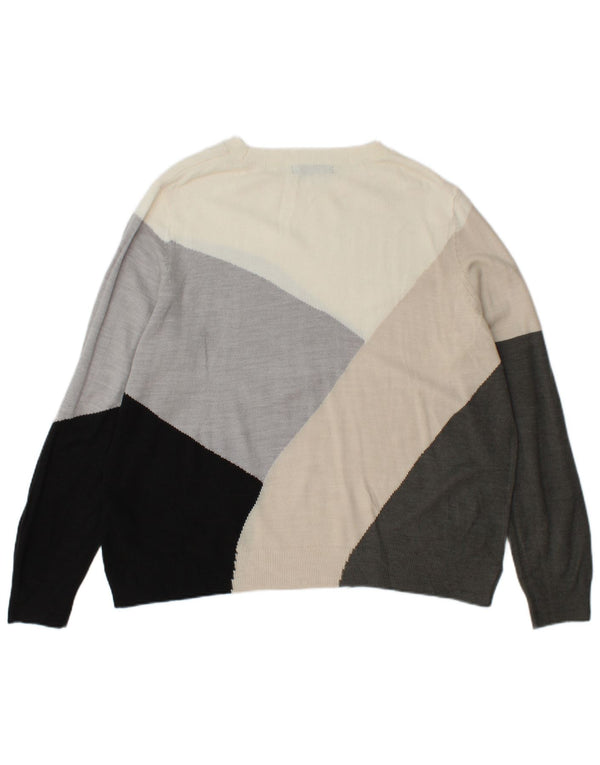 Maglione maglione con scollo a barca da donna Marks & Spencer UK 16 grande grigio