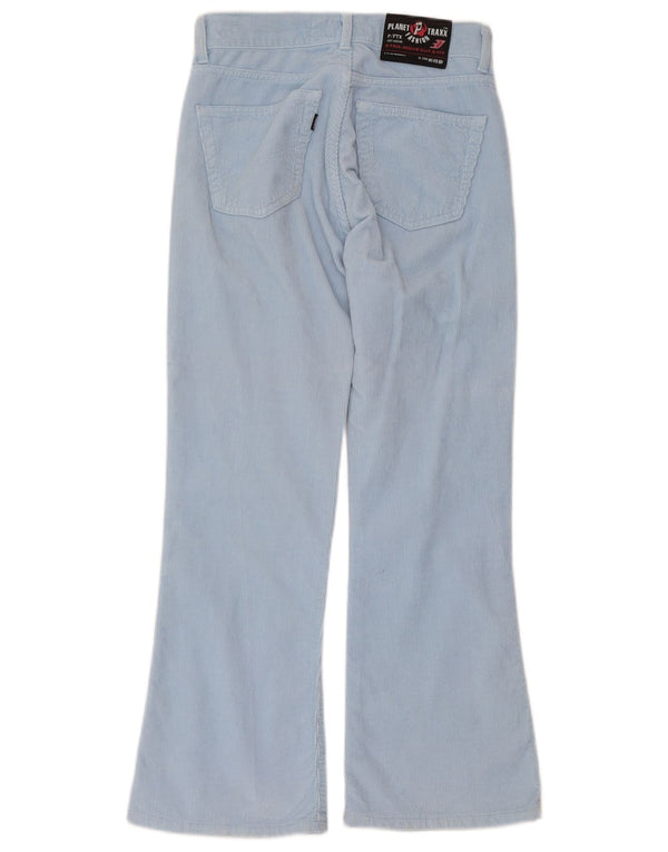 Vintage Womens Bootcut Corduroy Trousers W26 L27 Blue Cotton