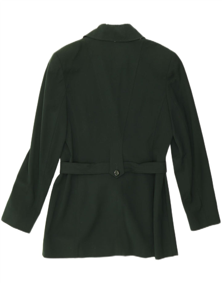 LAUREL Womens Longline 3 Button Blazer Jacket EU 40 Medium Green Wool Vintage Laurel and Second-Hand Laurel from Messina Hembry 