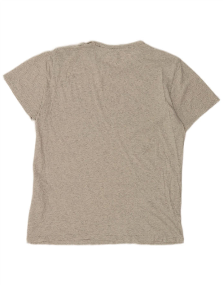 Męska koszulka z grafiką Levi's, średnia, szara, bawełniana nakrapiana