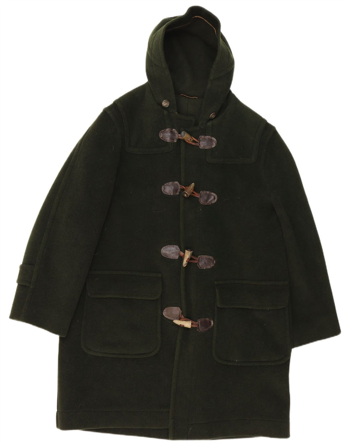 Zanolini Mens Hooded Duffle Coat IT 50 Large Green