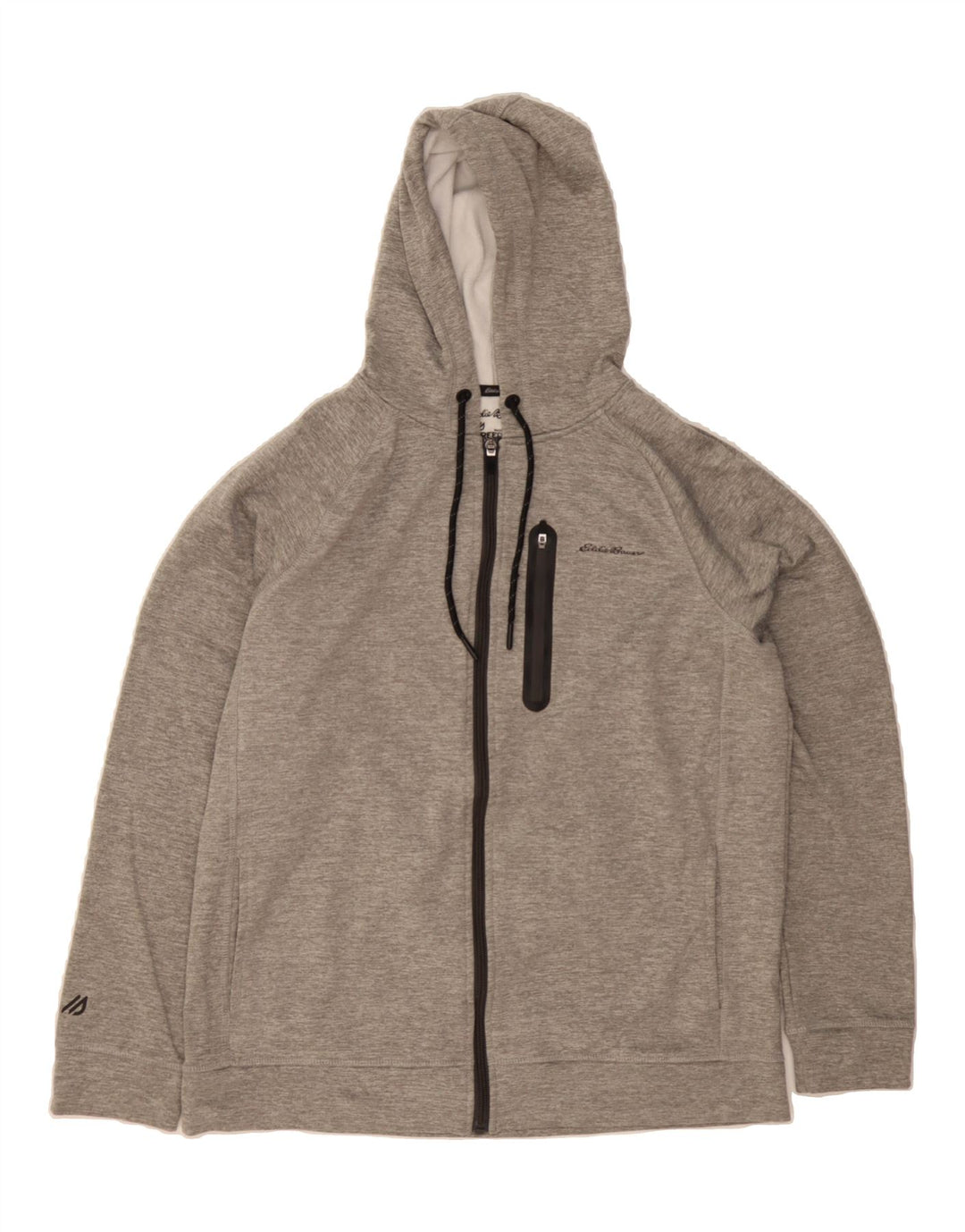 EDDIE BAUER Mens Zip Hoodie Sweater Medium Grey Polyester Vintage Eddie Bauer and Second-Hand Eddie Bauer from Messina Hembry 