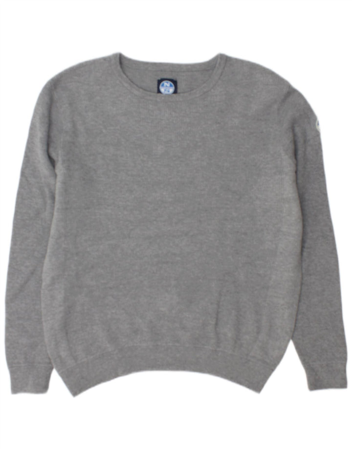 North Sails Mens Crew Neck Jumper Sweater XL Grey Cotton