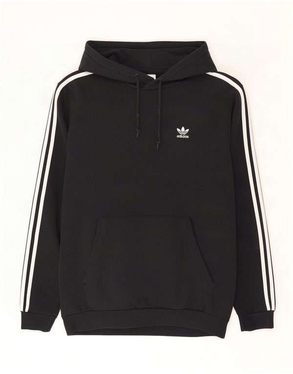 Adidas Mens Hoodie Jumper Grande Algodão Preto