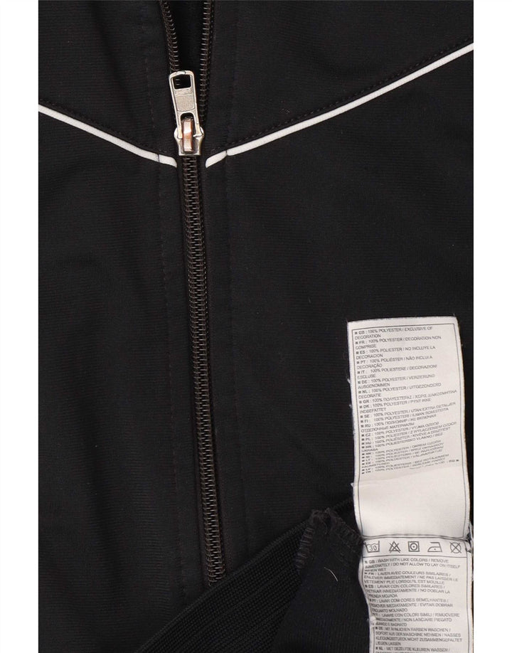 Nike Womens Tracksuit Top Jacket UK 8 Small Black Polyester