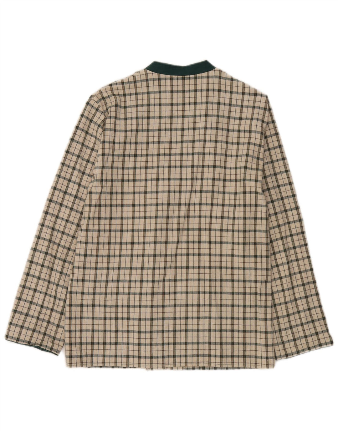 Giacca blazer doppiopetto vintage da donna EU 38 medio bianco sporco a quadri