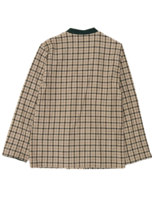 Vintage Womens Double Breasted Blazer Jacket EU 38 Medium Off White Check