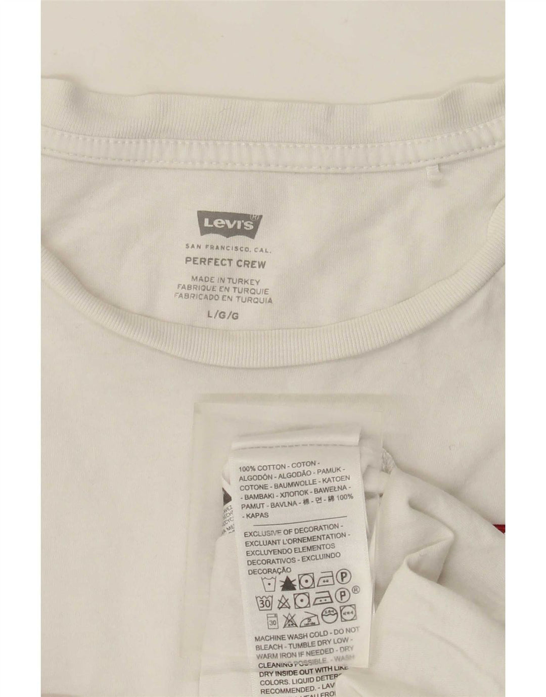 Levi's Womens T-Shirt Top UK 16 Large4 White Cotton