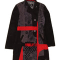 DESIGUAL Womens Graphic Overcoat EU 38 Medium Black Colourblock Cotton Vintage Desigual and Second-Hand Desigual from Messina Hembry 