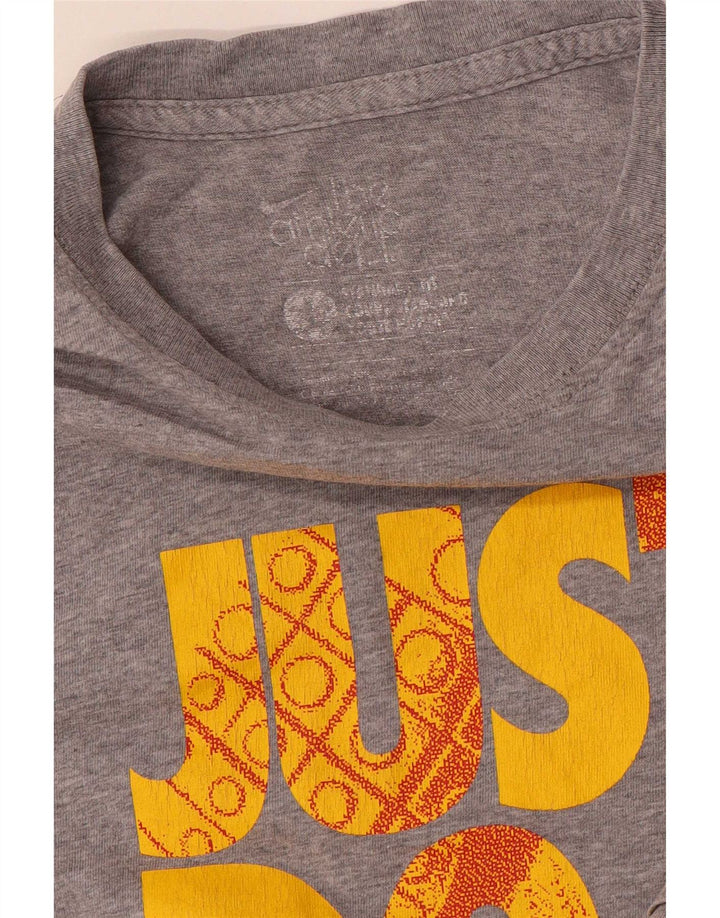 Nike Mens Standard Fit Graphic T-Shirt Top Medium Grey