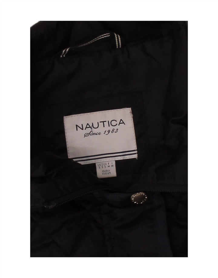 NAUTICA Womens Quilted Jacket UK 10 Small Navy Blue Polyester Vintage Nautica and Second-Hand Nautica from Messina Hembry 