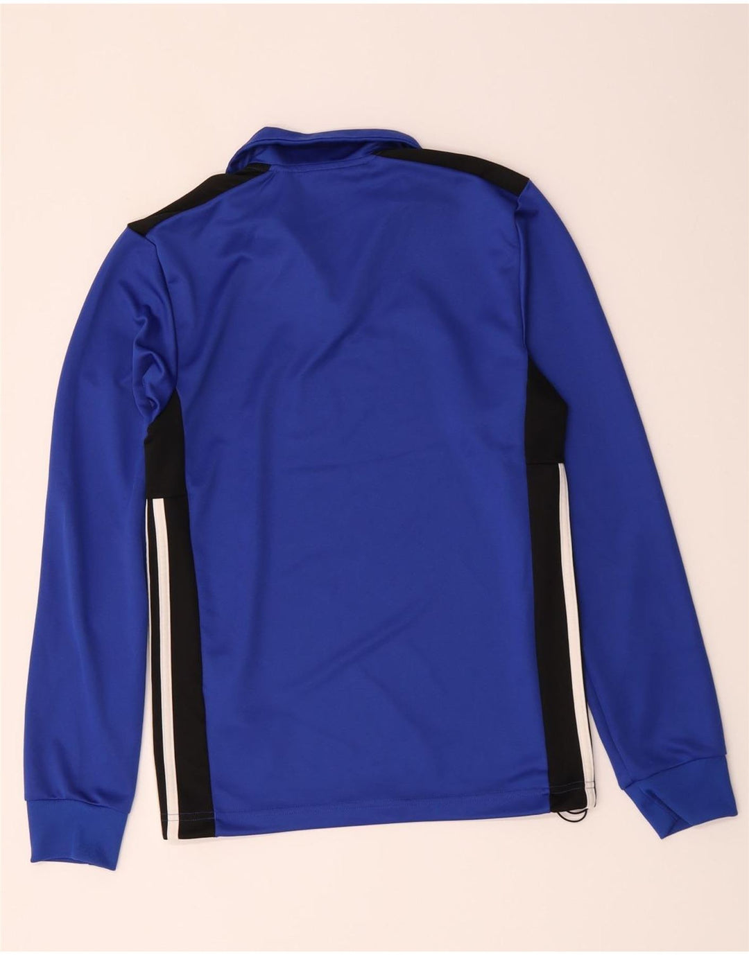 Adidas Uomo Climalite Zip Neck Pullover Tuta Top XS Blu Colourblock