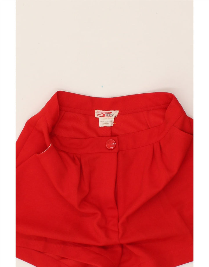 SILVY Womens Chino Shorts IT 42 Medium W26  Red Polyester Vintage Silvy and Second-Hand Silvy from Messina Hembry 