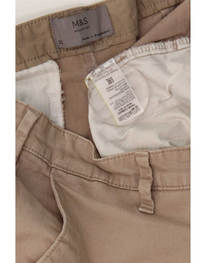 Pantaloncini chino da uomo Marks & Spencer W32 cotone grigio medio