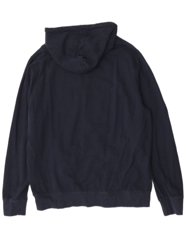 Maglione con cappuccio e zip da uomo Mustang XL in cotone blu navy