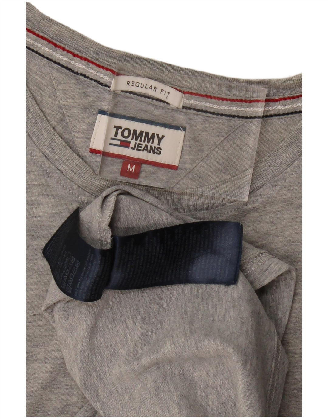 TOMMY HILFIGER Mens Regular Fit T-Shirt Top Medium Grey Flecked