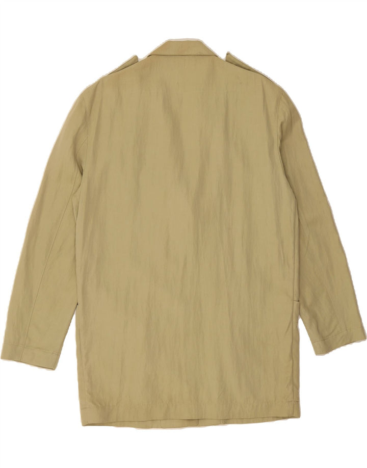 BYBLOS Womens Military 3 Button Longline Blazer Jacket US 8 Medium Khaki Vintage Byblos and Second-Hand Byblos from Messina Hembry 