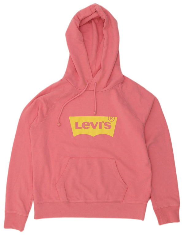 Levi's Damen-Kapuzenpullover mit Grafik, UK 14, mittelrosa, Baumwolle